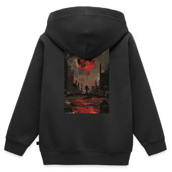 Die Zehn der Kelche Tarot - Kinder Premium Organic Zip Hoodie - Schwarz - Hinten - AI Model Kid Male (0cm)