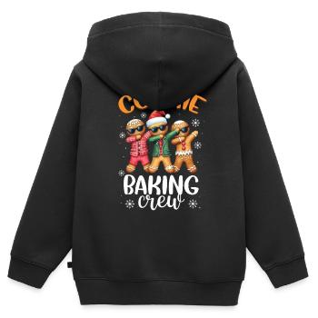 Bäcker Bäckerein Backwaren Backen Geschenk - Kinder Premium Organic Zip Hoodie - Schwarz - Hinten - AI Model Kid Male (0cm)