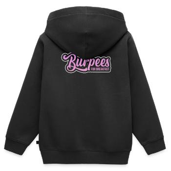 Burpees Fitness Burpee Krafttraining Geschenk - Kinder Premium Organic Zip Hoodie - Schwarz - Hinten - AI Model Kid Male (0cm)