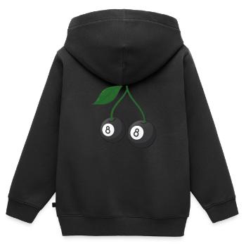 Kirsche Kirschbaum Kirschblüte Frucht Geschenk - Kinder Premium Organic Zip Hoodie - Schwarz - Hinten - AI Model Kid Male (0cm)
