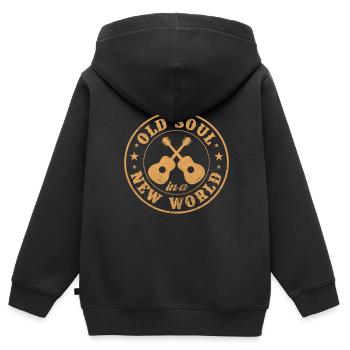 Pays - Sweat Premium à capuche zippé enfant bio - noir - Dos - AI Model Kid Male (0cm)