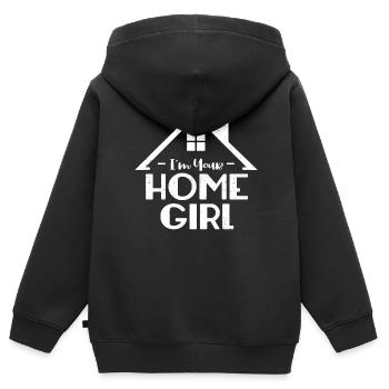 Immobilienmakler - Kinder Premium Organic Zip Hoodie - Schwarz - Hinten - AI Model Kid Male (0cm)