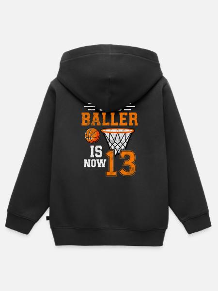Teenager - Kinder Premium Organic Zip Hoodie - Schwarz