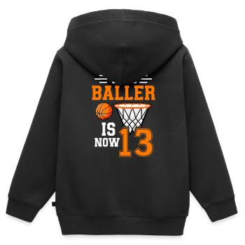 Teenager Teenie Teen Teens Teeny Geschenk - Kinder Premium Organic Zip Hoodie - Schwarz - Hinten - AI Model Kid Male (0cm)