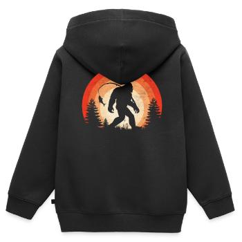 Barschfisch Big Foot - Kinder Premium Organic Zip Hoodie - Schwarz - Hinten - AI Model Kid Male (0cm)