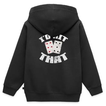 Black Jack Blackjack Kartenspiel Casino Geschenk - Kinder Premium Organic Zip Hoodie - Schwarz - Hinten - AI Model Kid Male (0cm)
