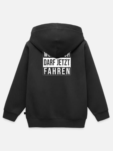 Führerschein bestanden Fahrprüfung Geschenk - Premium børne zip-hættetrøje økologisk - sort