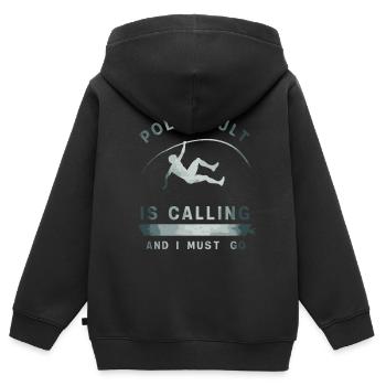 Stabhochspringer-Geschenk - Kinder Premium Organic Zip Hoodie - Schwarz - Hinten - AI Model Kid Male (0cm)
