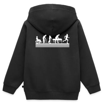 Physiothérapie Chiropraticien Physio-masseur - Sweat Premium à capuche zippé enfant bio - noir - Dos - AI Model Kid Male (0cm)