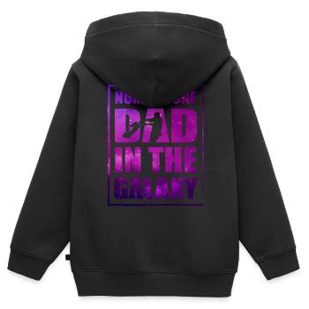 Vater Nummer eins in der Galaxis - Kinder Premium Organic Zip Hoodie - Schwarz - Hinten - AI Model Kid Male (0cm)