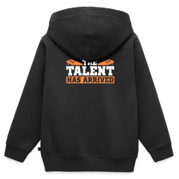 Cornhole Beanbag Sackloch Geschenk - Kinder Premium Organic Zip Hoodie - Schwarz - Hinten - AI Model Kid Male (0cm)