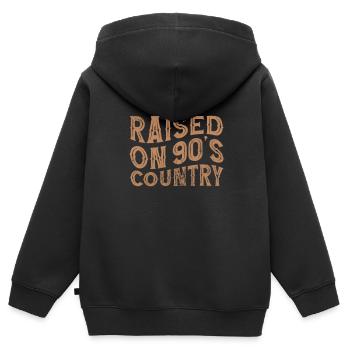 Pays - Sweat Premium à capuche zippé enfant bio - noir - Dos - AI Model Kid Male (0cm)