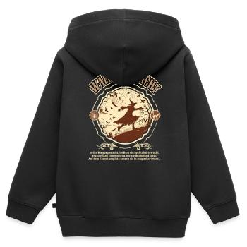Gothic Hexen Geschenkidee okkulter - Kinder Premium Organic Zip Hoodie - Schwarz - Hinten - AI Model Kid Male (0cm)