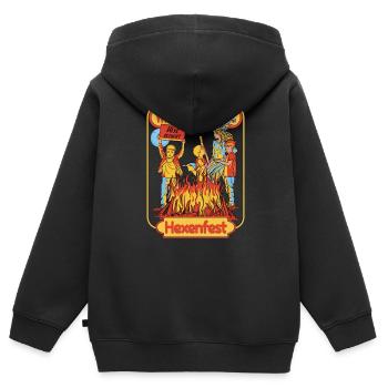 Gothic Hexen Harzer-Brocken okkulter - Kinder Premium Organic Zip Hoodie - Schwarz - Hinten - AI Model Kid Male (0cm)