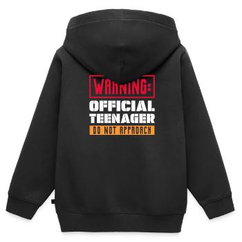 Teenager Teenie Teen Teens Teeny Geschenk - Kinder Premium Organic Zip Hoodie - Schwarz - Hinten - AI Model Kid Male (0cm)