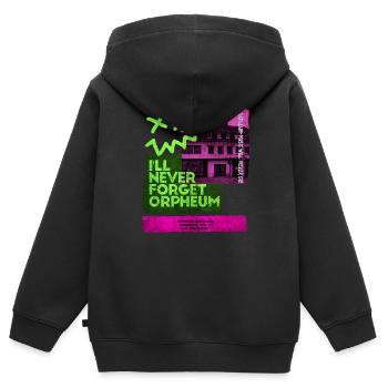 Dortmunder Discothek 80er 90er Wave-Musik Orpheum - Kinder Premium Organic Zip Hoodie - Schwarz - Hinten - AI Model Kid Male (0cm)