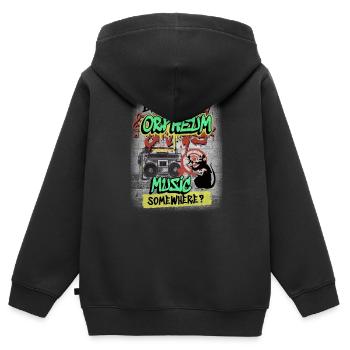 Dortmunder Discothek 80er 90er Wave-Musik Orpheum - Kinder Premium Organic Zip Hoodie - Schwarz - Hinten - AI Model Kid Male (0cm)