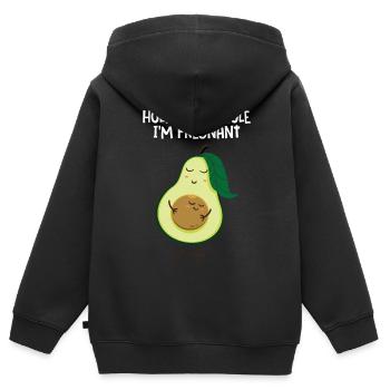 Avocado - Kids Premium Organic Zip-up Hoodie - black - Back - AI Model Kid Male (0cm)