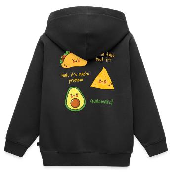 Avocado - Kids Premium Organic Zip-up Hoodie - black - Back - AI Model Kid Male (0cm)