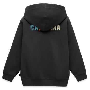 Capoeira - Kinder Premium Organic Zip Hoodie - Schwarz - Hinten - AI Model Kid Male (0cm)