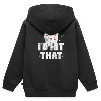 Black Jack Blackjack Kartenspiel Casino Geschenk - Kinder Premium Organic Zip Hoodie - Schwarz - Hinten - AI Model Kid Male (0cm)