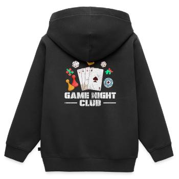 Brettspiel - Kinder Premium Organic Zip Hoodie - Schwarz - Hinten - AI Model Kid Male (0cm)