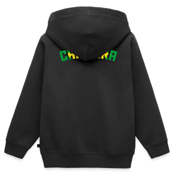 Capoeira - Sweat Premium à capuche zippé enfant bio - noir - Dos - AI Model Kid Male (0cm)
