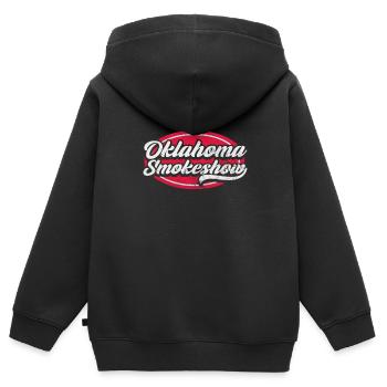 Pays - Sweat Premium à capuche zippé enfant bio - noir - Dos - AI Model Kid Male (0cm)