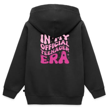 Teenager Teenie Teen Teens Teeny Geschenk - Kinder Premium Organic Zip Hoodie - Schwarz - Hinten - AI Model Kid Male (0cm)