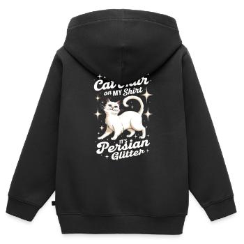 Katze Perser Geschenk - Kinder Premium Organic Zip Hoodie - Schwarz - Hinten - AI Model Kid Male (0cm)