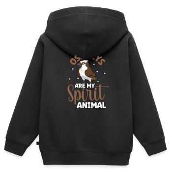 Lieblingstier - Fischadler - Kinder Premium Organic Zip Hoodie - Schwarz - Hinten - AI Model Kid Male (0cm)
