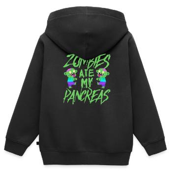 Zombie Zombie-Jäger Zombieapokalypse Geschenk - Kinder Premium Organic Zip Hoodie - Schwarz - Hinten - AI Model Kid Male (0cm)
