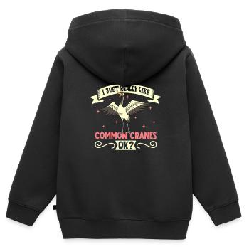 J’aime ma grue - Sweat Premium à capuche zippé enfant bio - noir - Dos - AI Model Kid Male (0cm)