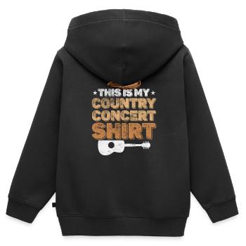 Pays - Sweat Premium à capuche zippé enfant bio - noir - Dos - AI Model Kid Male (0cm)