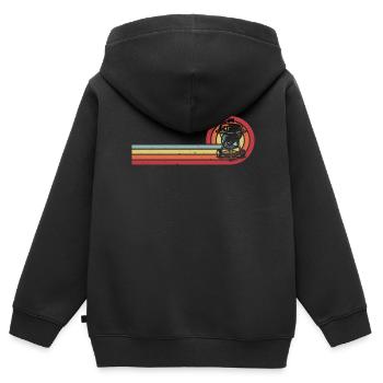 BBQ Barbecue Vintage grillen Barbecue-Grill - Kinder Premium Organic Zip Hoodie - Schwarz - Hinten - AI Model Kid Male (0cm)