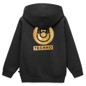 Hardcore-Rave Musik Raver 90s EDM DJ Rave - Kinder Premium Organic Zip Hoodie - Schwarz - Hinten - AI Model Kid Male (0cm)