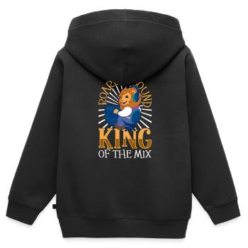 Un son solide - ingénieur du son - Sweat Premium à capuche zippé enfant bio - noir - Dos - AI Model Kid Male (0cm)