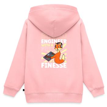 Fuchs am Mischpult - Sound Engineer - Kinder Premium Organic Zip Hoodie - Rosa - Hinten - AI Model Kid Female (0cm)