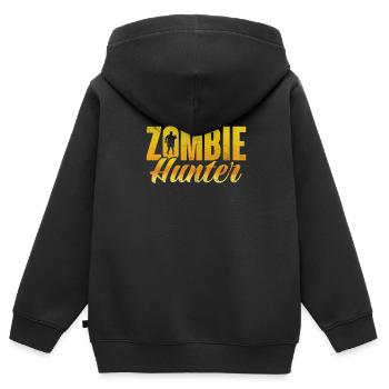 Zombie - Kinder Premium Organic Zip Hoodie - Schwarz - Hinten - AI Model Kid Male (0cm)