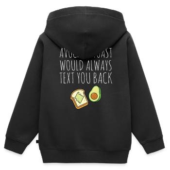 Avocado - Kinder Premium Organic Zip Hoodie - Schwarz - Hinten - AI Model Kid Male (0cm)