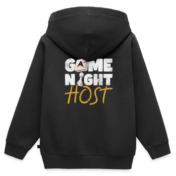 Brettspiel - Kinder Premium Organic Zip Hoodie - Schwarz - Hinten - AI Model Kid Male (0cm)