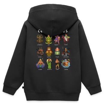 Götter der keltischen Mythologie - Kinder Premium Organic Zip Hoodie - Schwarz - Hinten - AI Model Kid Male (0cm)