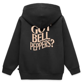 Paprika Geschenk - Kinder Premium Organic Zip Hoodie - Schwarz - Hinten - AI Model Kid Male (0cm)