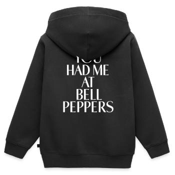 Paprika Geschenk - Kinder Premium Organic Zip Hoodie - Schwarz - Hinten - AI Model Kid Male (0cm)