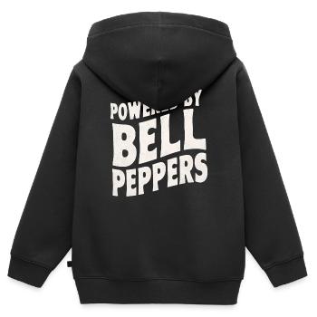 Paprika Geschenk - Kinder Premium Organic Zip Hoodie - Schwarz - Hinten - AI Model Kid Male (0cm)