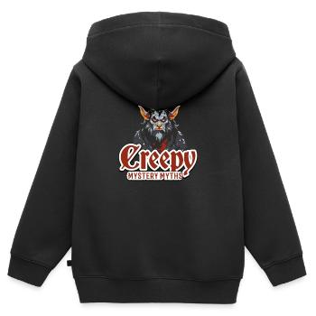 Cryptozoologist Mystery Myths Halloween - Kids Premium Organic Zip-up Hoodie - black - Back - AI Model Kid Male (0cm)