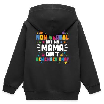 Autismus Awareness Day Autist Geschenk - Kinder Premium Organic Zip Hoodie - Schwarz - Hinten - AI Model Kid Male (0cm)