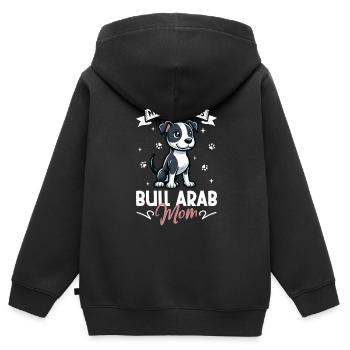 Bull Arab Mama - Kinder Premium Organic Zip Hoodie - Schwarz - Hinten - AI Model Kid Male (0cm)