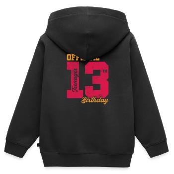Adolescent - Sweat Premium à capuche zippé enfant bio - noir - Dos - AI Model Kid Male (0cm)