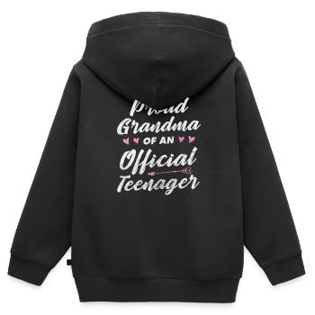 Adolescent - Sweat Premium à capuche zippé enfant bio - noir - Dos - AI Model Kid Male (0cm)